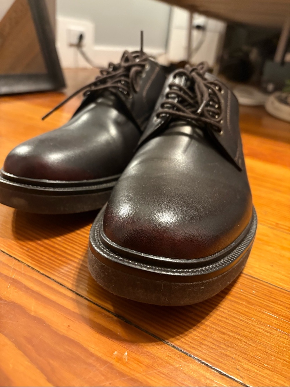 Aldos Men's Leather Derby Shoes in Dark Brown